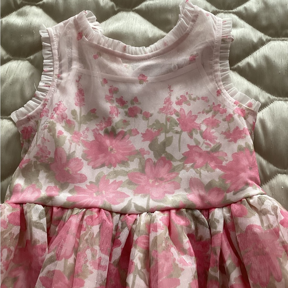 Zhenzi Pink and White Floral Girls Dress Size 8 NWOT - Picture 4 of 10